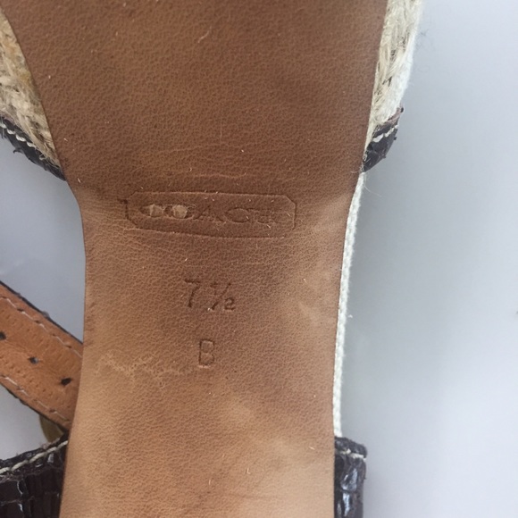 Auth. Coach Platform Sandals sz 7.5 B - Picture 7 of 8